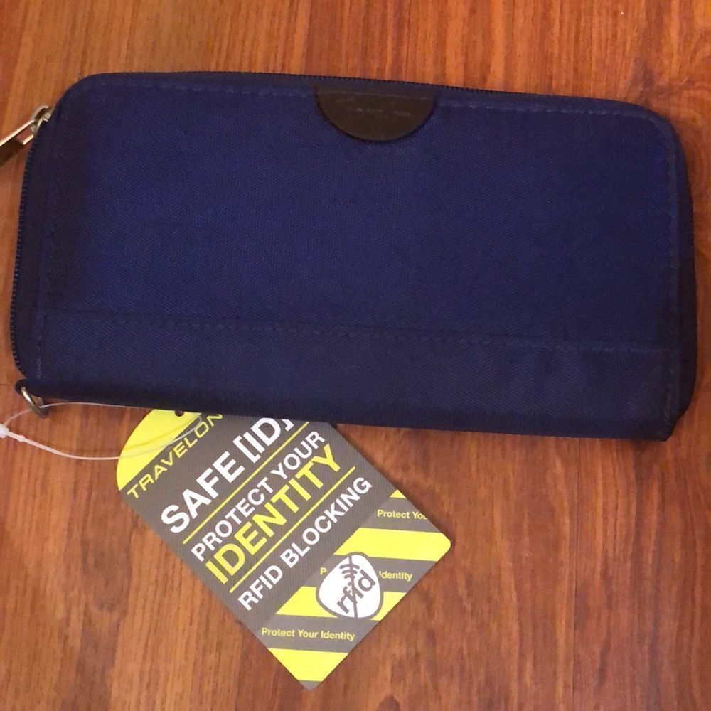 NWT Travelon Travel bag wallet. Navy